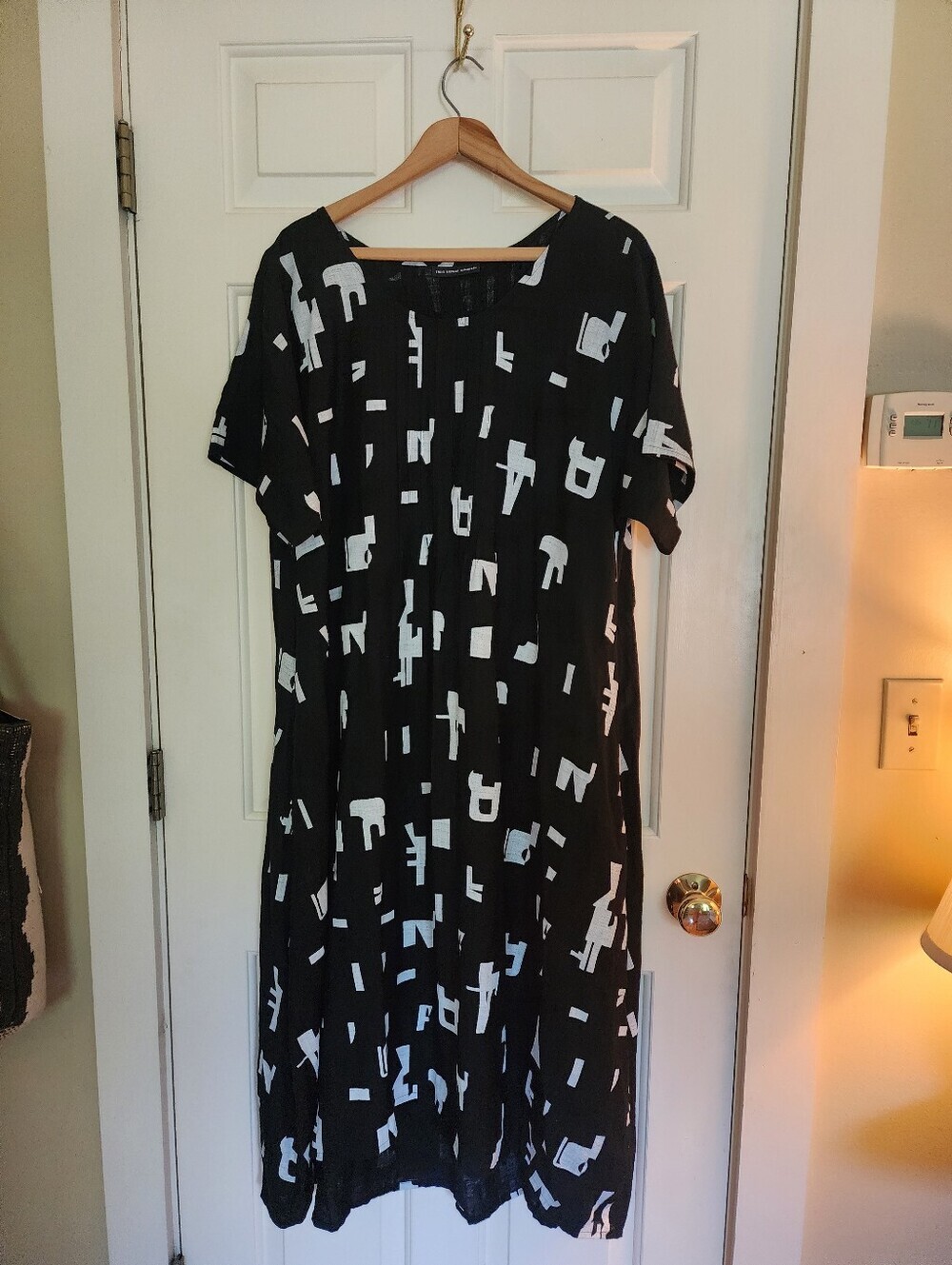 Trine Kryger Simonsen Alta Midi Dress Size 46 Black  Avante Garde Lagenlook
